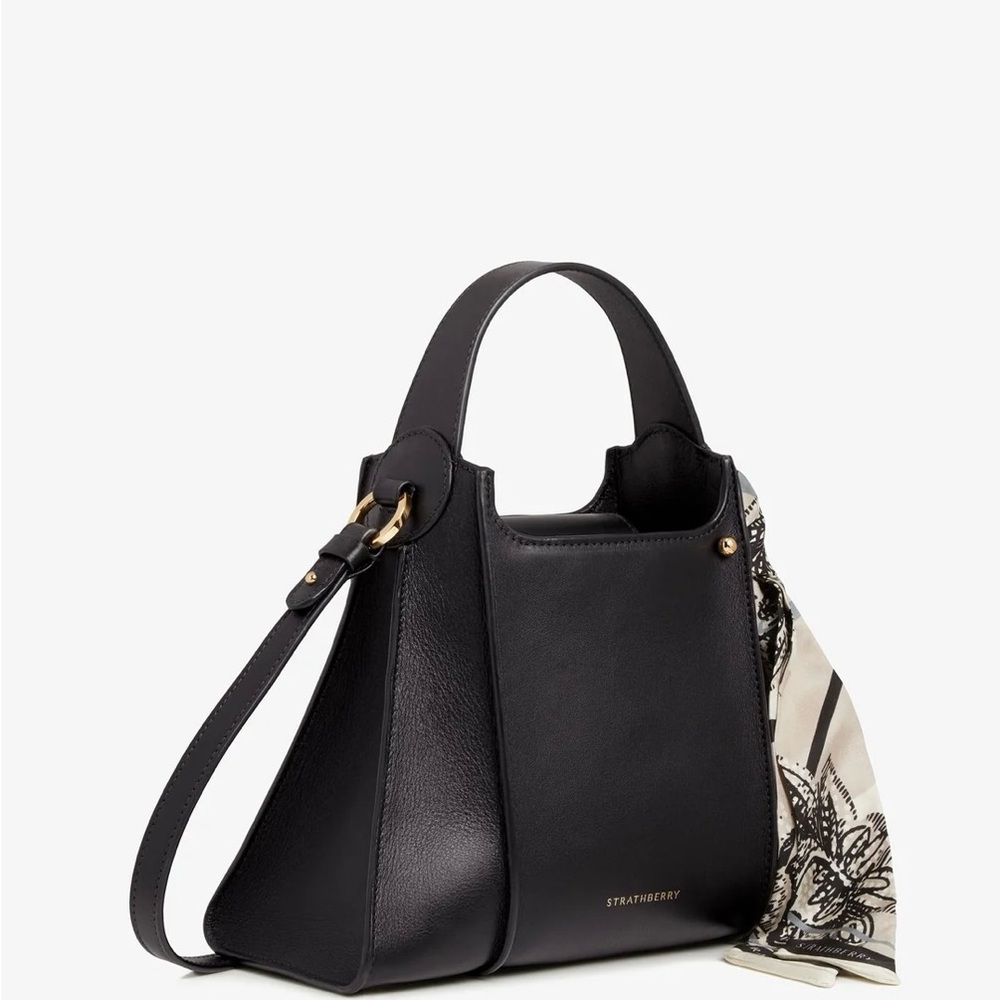 Strathberry Black Shoulder Bag with Structured Design